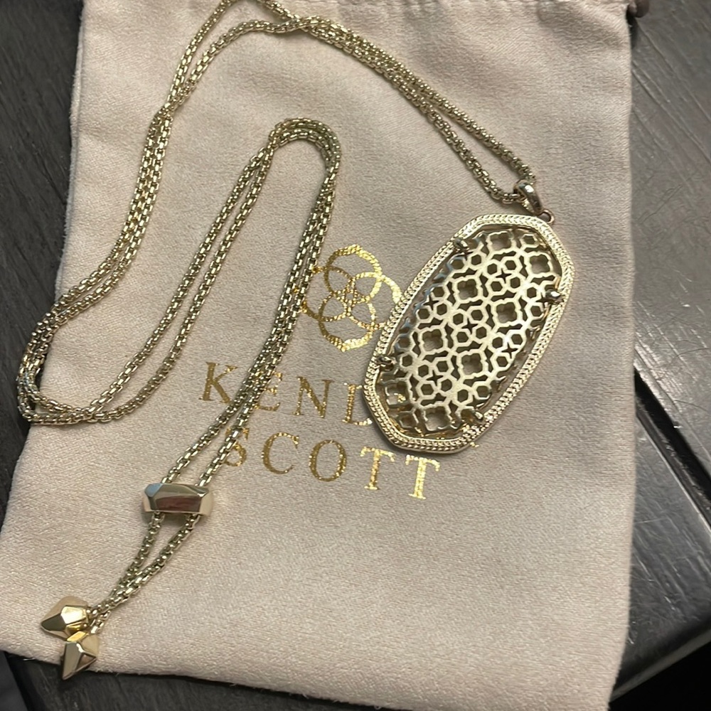 Kendra Scott long adjustable pendant necklace